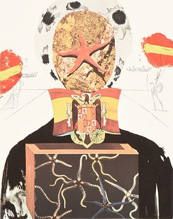 SALVADOR DALI (Spanish 1904-1989) A PRINT, "Surrealist King (Le Roi Surréaliste)," 1971, 