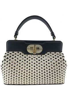 Bvlgari Isabella Rossellini Perforated Leather Tote Bag