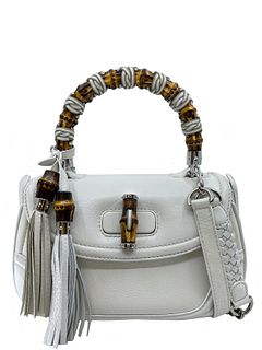 Gucci Bamboo Top Handle Medium Tassel Bag