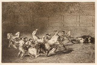 Francisco Goya - Dos grupos de picadors arrollados de