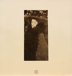 Gustav Klimt (After) - Dame mit Blumenhut