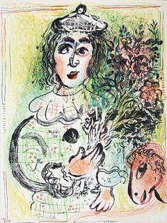 Marc Chagall - The Clown with Flowers