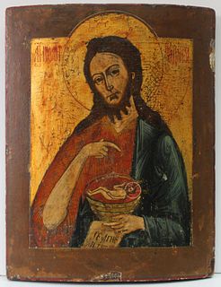 Unknown Artist - Russian Icon of John the Baptist