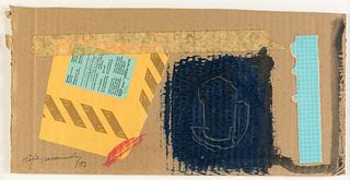 ALBERT RÀFOLS CASAMADA (Barcelona, 1923 - 2009).
Untitled, 1993.
Gouache and collage on cardboard.
Signed and dated in the lower left corner.
With Joa