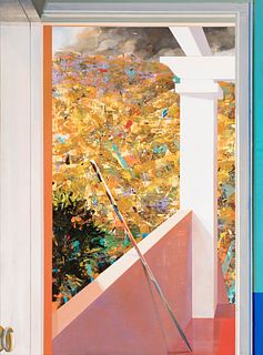 ALFONSO ALBACETE CARREIRA (Antequera, Málaga, 1950).
"Interior nº 11", 2004.
Acrylic on canvas.
Signed, dated and titled on the back.
Presents the sta