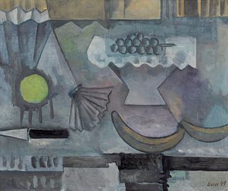 FRANCISCO BORÉS LÓPEZ (Madrid, 1898 - Paris, 1972).
"Still life", 1949.
Oil on canvas.
Signed and dated in the lower right corner.