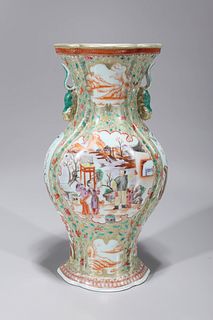 Chinese Famille Rose Gilt Enameled Porcelain Vase