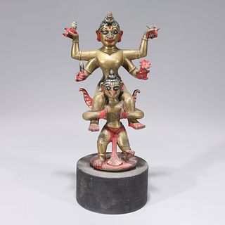 Indian Bronze Statue of Two Deities