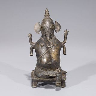 Antique Bronze Ganesha Statue