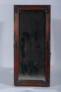 Antique Mirror with Detailed Wooden Frame