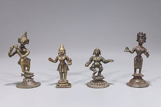 Group of Four Antique Indian Figures