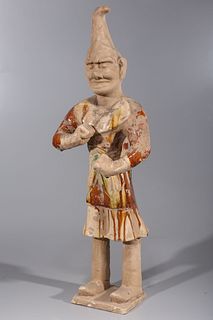 Chinese Tang Style Sancai Glazed Standing Figure