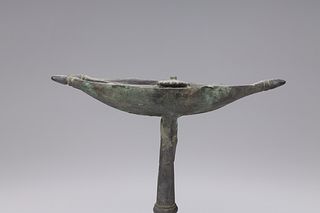 Antique Indian Bronze Lamp