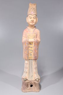 Chinese Tang Style Pottery Standing Figure
