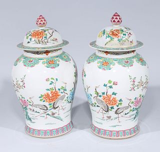 Pair of Chinese Eneamled Porcelain Vases