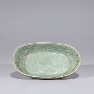 Antique Chinese Celadon Glazed Dish