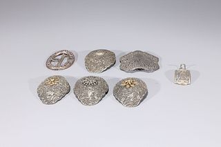 Group of Seven Probably Indian Metal Buckles