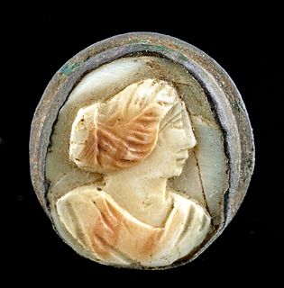 Roman Imperial Shell Cameo Copper Setting
