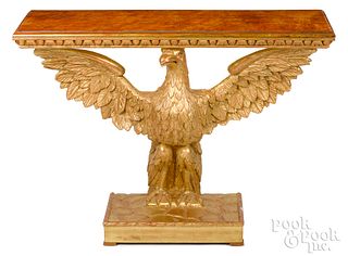 Giltwood eagle pier table, 19th c.