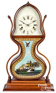 New England rosewood acorn clock, ca. 1845