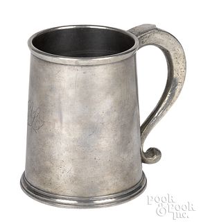 Philadelphia pewter quart mug