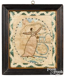 Lancaster, Pennsylvania silk on linen embroidery