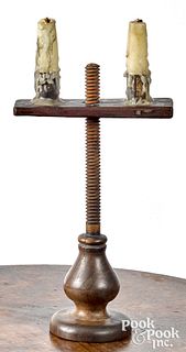 New England cherry tabletop adjustable candlestand
