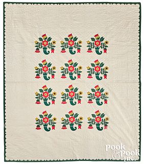 Pennsylvania appliqué quilt, late 19th c.