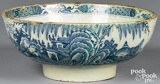 Large Delft blue and white bowl, 19th c.