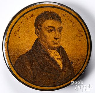 Lafayette portrait snuff box, 19th c.