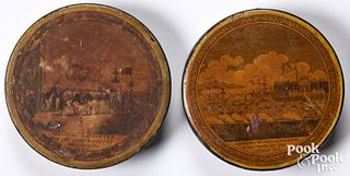 Two Lafayette snuff boxes