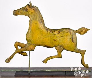Swell bodied copper Hackney horse weathervane