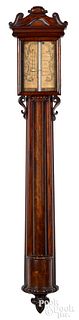 English Lainton, Halifax mahogany stick barometer