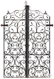 Pair of large iron gates, early 20th c.