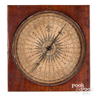 John Bennett, London mahogany compass, 18th c.