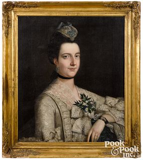 Attributed to John Singleton Copley oil portrait