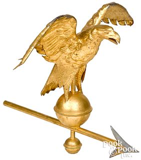 Full bodied copper eagle weathervane, 19th c.