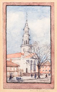 Anna M. Goodwin (American, 20th Century) Colonial Church