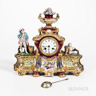 Dresden Porcelain Mantel Clock