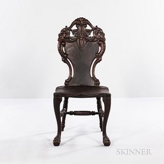 R.J. Horner Carved Ebonized Side Chair