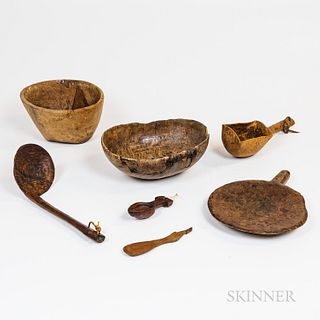 Group of Carved Wood Items