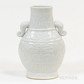 White-glazed Vase