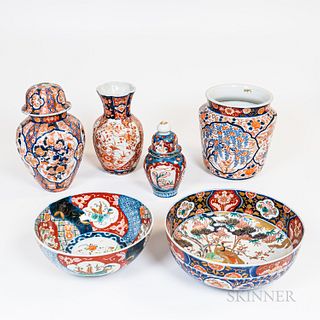 Six Imari Porcelain Items