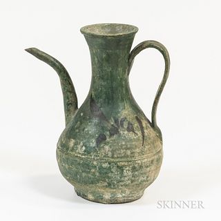 Green-glazed Pottery Ewer