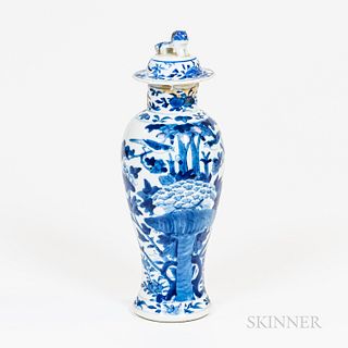 Chinese Blue and White Covered Jar