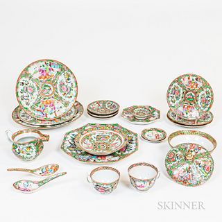 Group of Rose Medallion Chinese Export Tableware