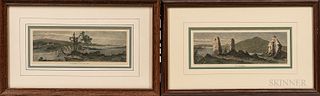 Six Framed Color Lithographs of Lake Champlain and Fort Ticonderoga