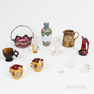 Group of Glass and Pottery Items