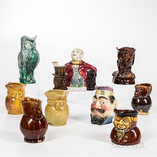 Group of English Ceramic Figural Jugs