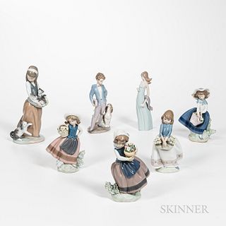Seven Lladro Porcelain Figures